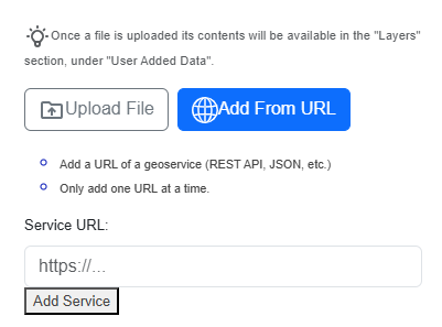 Add User Data Widget - URL tab